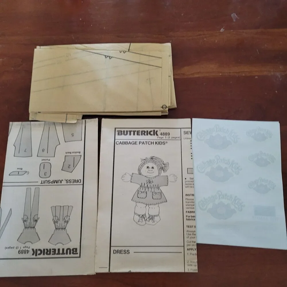 4889 Vintage Cabbage Patch Sewing Pattern Clothes Butterick